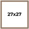 Square Slim Profile Gold Picture Frame - UV Acrylic, Foam Board Backing, Hanging Hardware